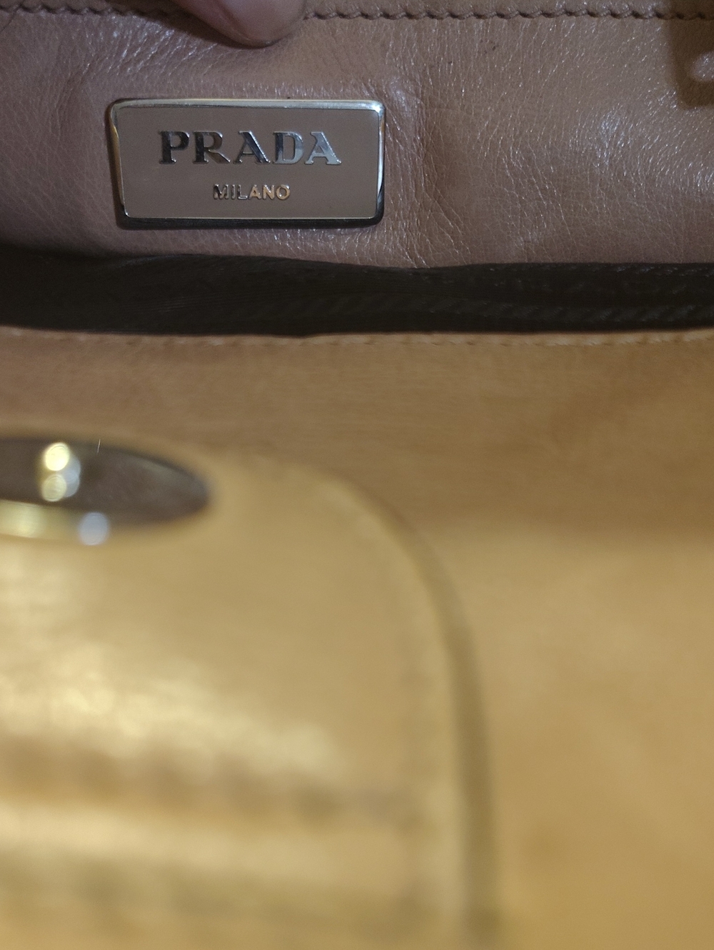 Prada Caramel Leather Tote with Double Top Handles - Picture 7 of 11